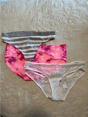3 New PINK Victoria's Secret - Charlotte Russe Panties